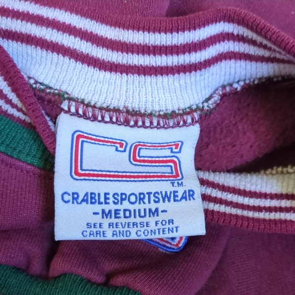Vintage Crable Sportswear Golf Crewneck Sweatshirt Burgundy Size Medium - Picture 7 of 8